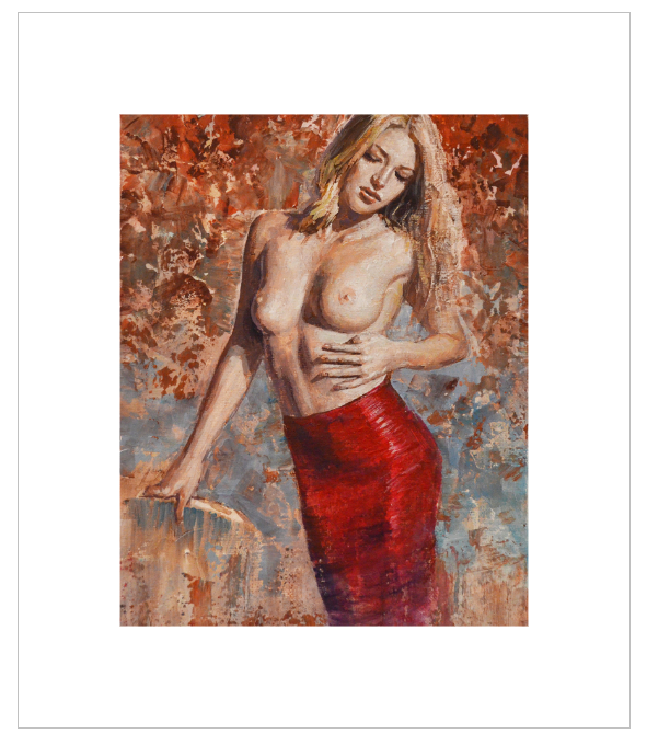 EQLE-N] Limited Edition Canvas Print - SAMUEL JOHNSON - Realism Nude Model Figure Painting