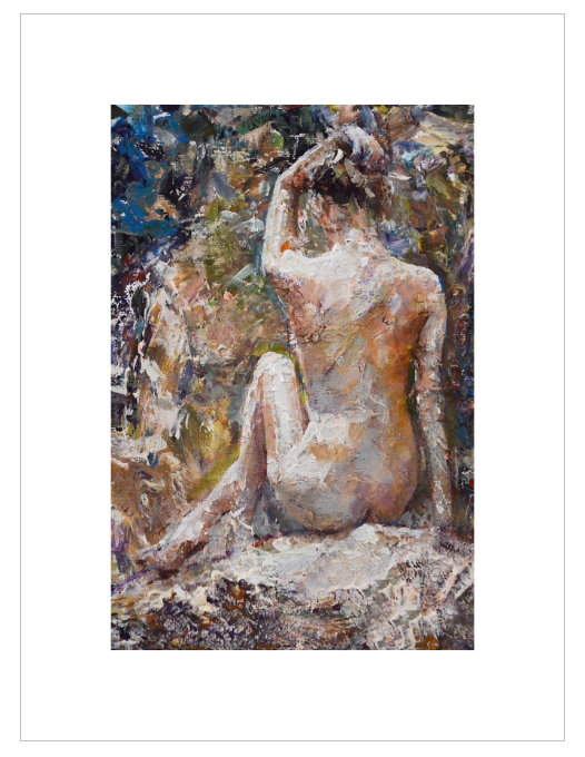 EQLE-N] Limited Edition Canvas Print - TOMAS JOHNSON - Impressionism Nude Model Figure Painting