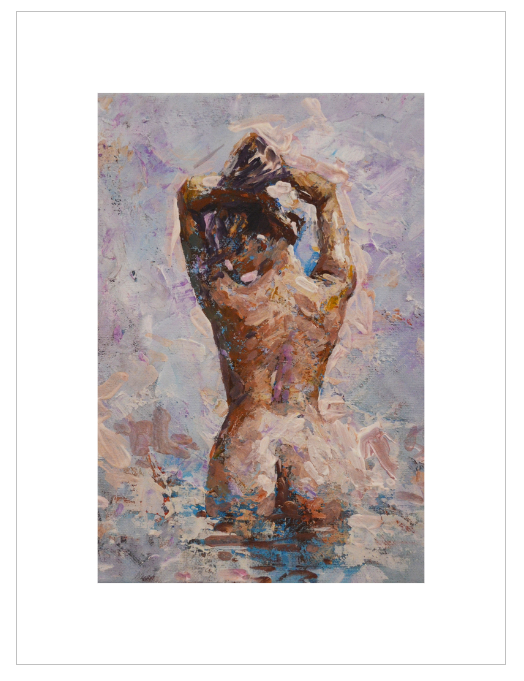 EQLE-N] Limited Edition Canvas Print - TOMAS JOHNSON - Impressionism Nude Model Figure Painting