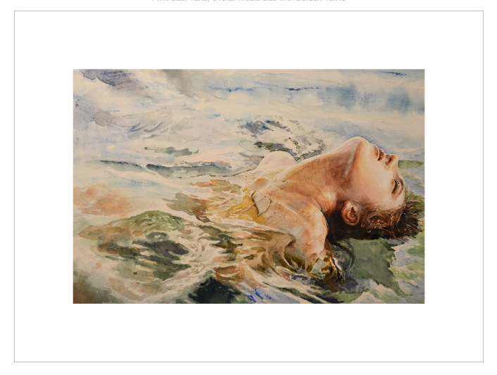 EQLE-F] Limited Edition Canvas Print - EUN JUNG - Hyperrealism Watercolor Model Figure Painting