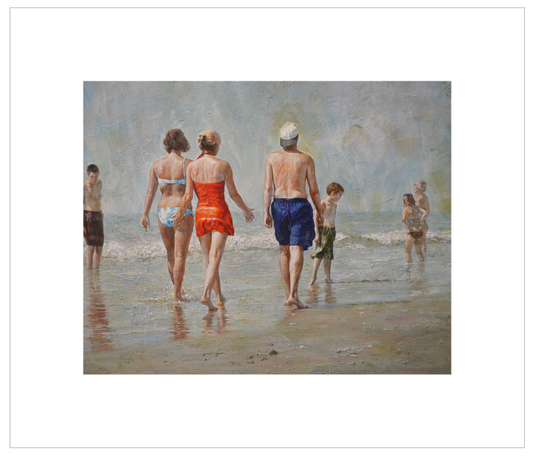 EQLE-F] Limited Edition Canvas Print - EUN JUNG - Realism Beachscape Figure Painting