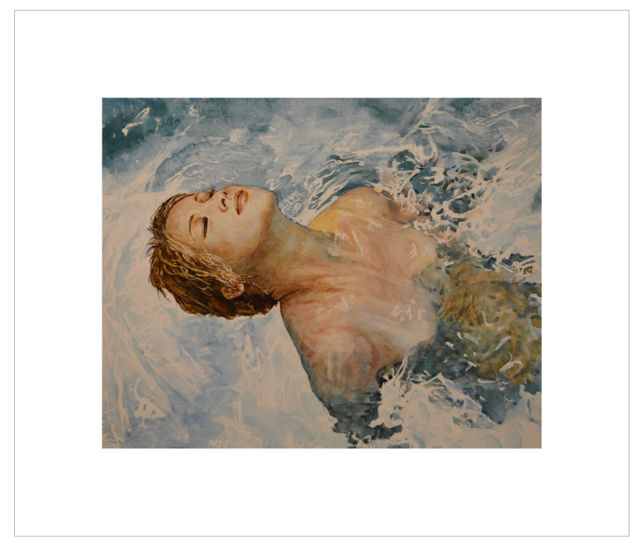 EQLE-F] Limited Edition Canvas Print - EUN JUNG - Hyperrealism Watercolor Model Figure Painting