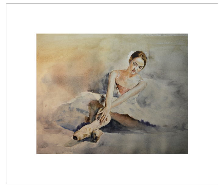 EQLE-F] Limited Edition Canvas Print - JAE JUNG - Expressionism Ballerina Painting