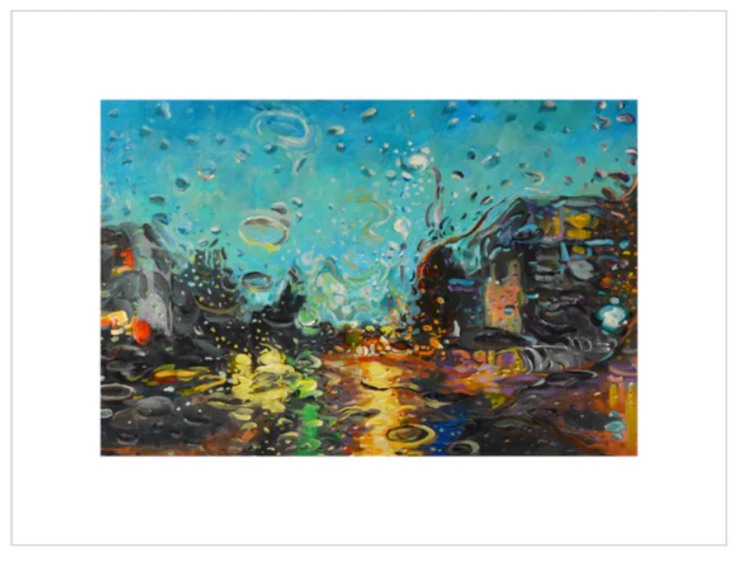 EQLE-C] Limited Edition Canvas Print - JAY JACK JUNG (1955) - Expressionism Cityscape Painting - Dreamy