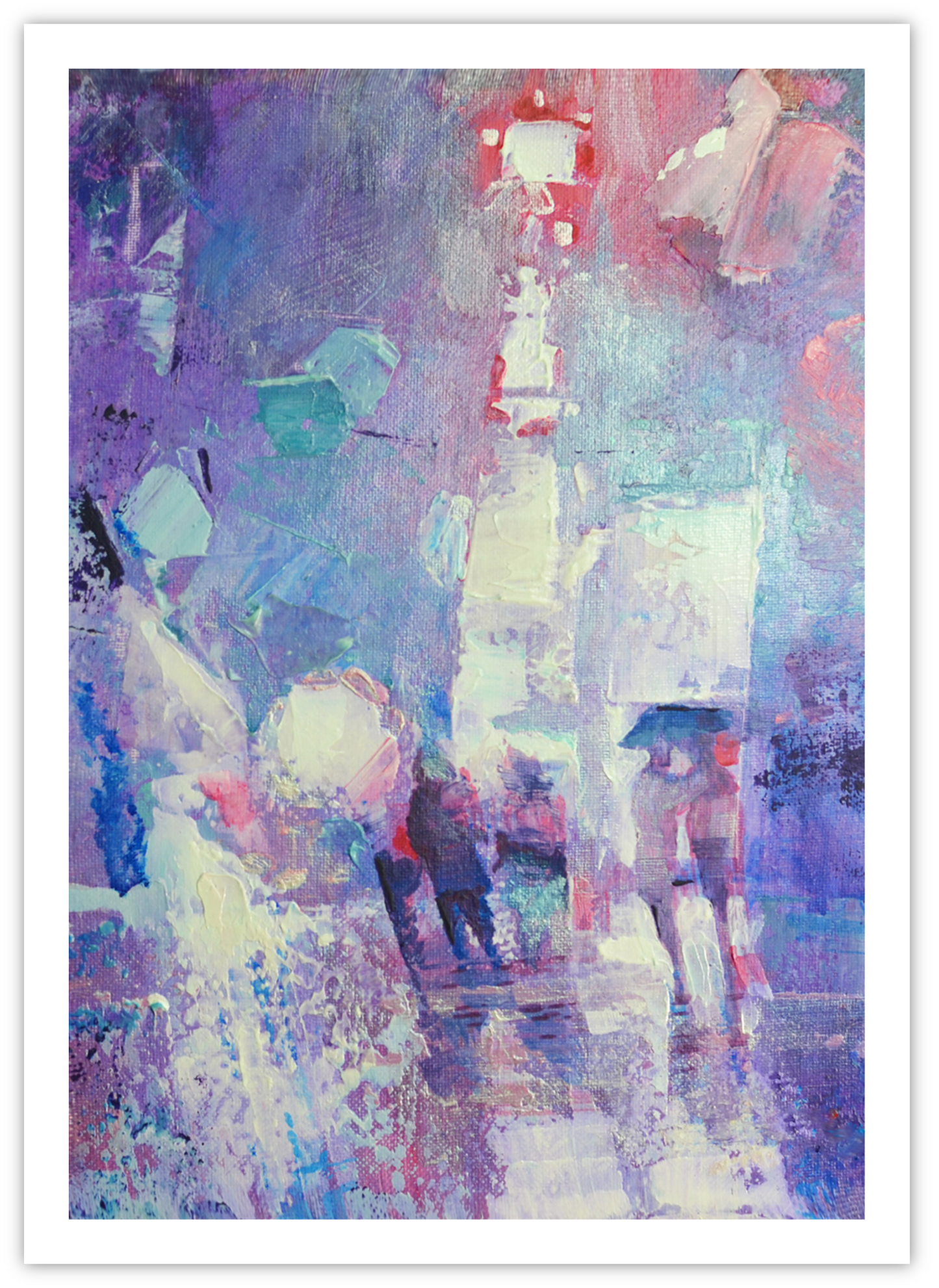 EQLE-C] Limited Edition Paper Print - JAY JACK JUNG (1955) - Abstract Expressionism New York City Cityscape Painting