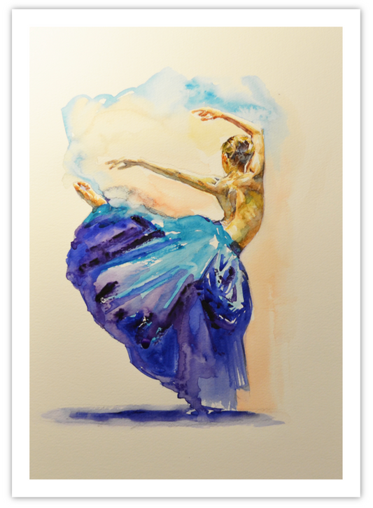 EQLE-F] Limited Edition Paper Print - EUN JUNG - Ballerina Figure Painting