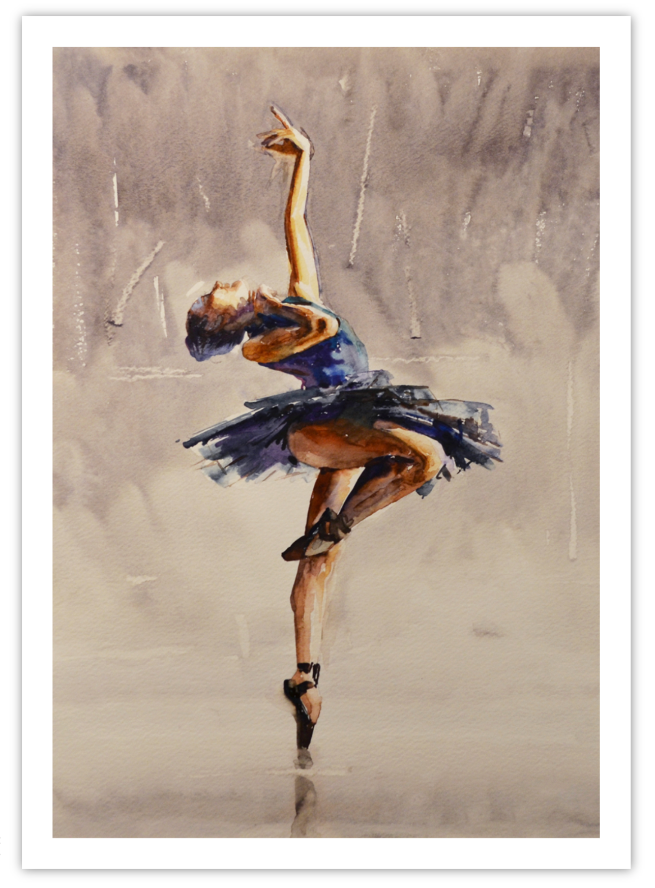 EQLE-F] Limited Edition Paper Print - EUN JUNG - Ballerina Figure Painting