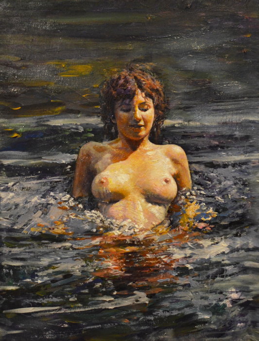 EQOP-N] JAE - Original Painting - Realism Nude Model Figure Oil Painting