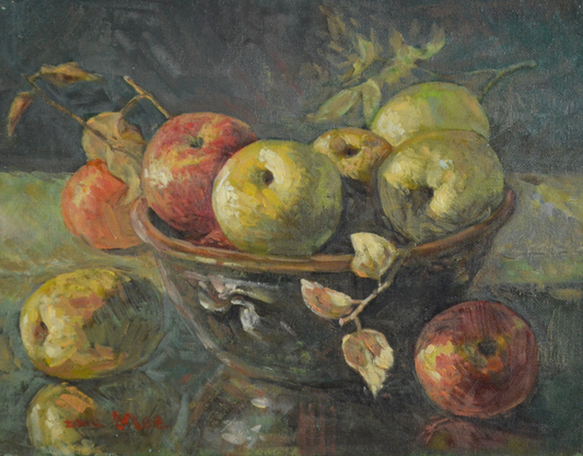 EQOP-T] MEE JUNG - Original Painting - Impressionism Still Life Fruit Basket