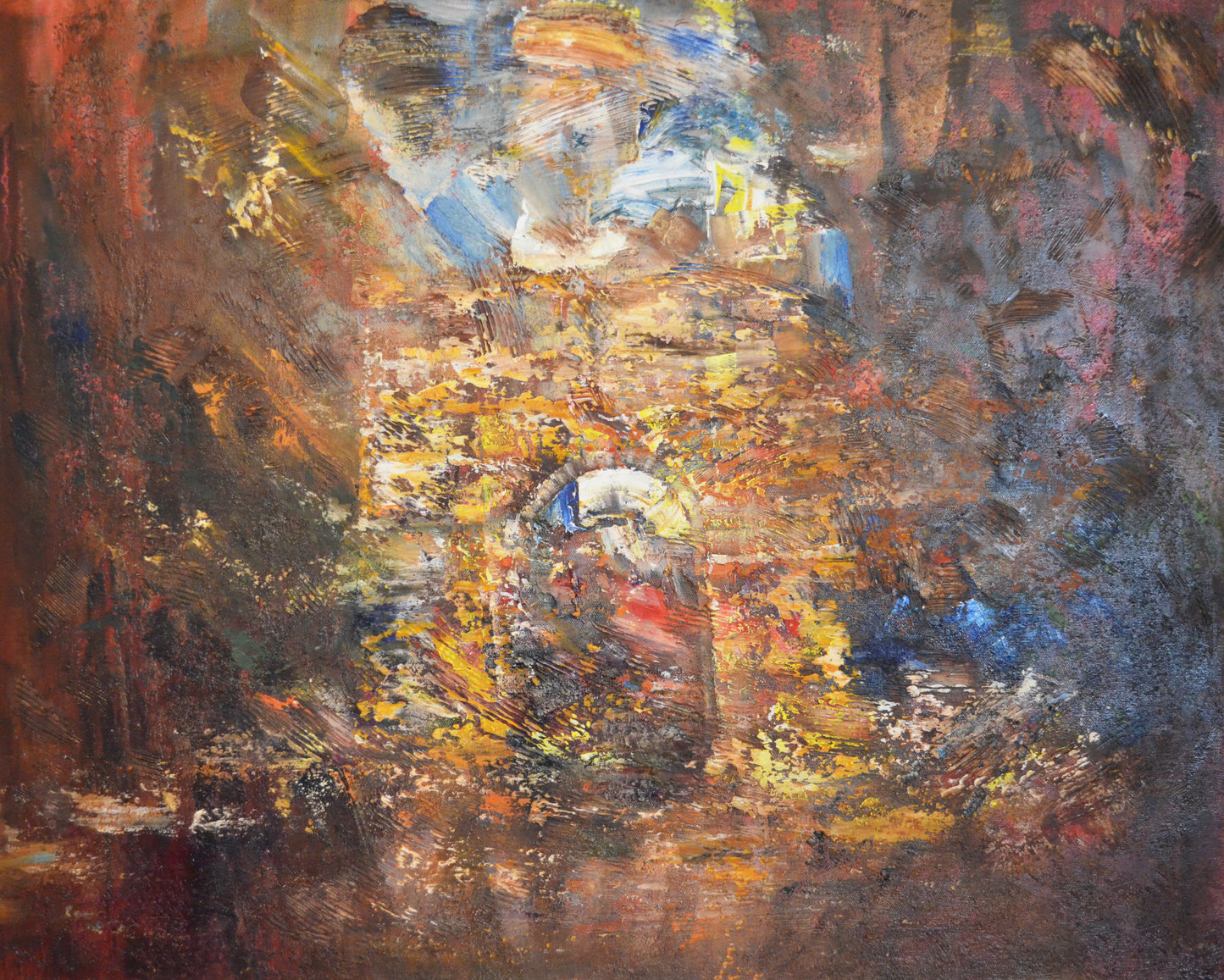 EQOP-C] JAY JACK JUNG (1955) - Original Painting - Abstract Expressionism Cityscape Painting