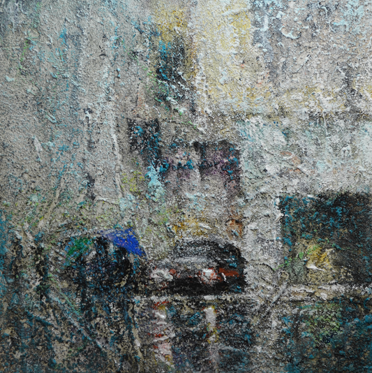 EQOP-C] JAY JACK JUNG (1955) - Original Painting - Impressionism Cityscape Painting