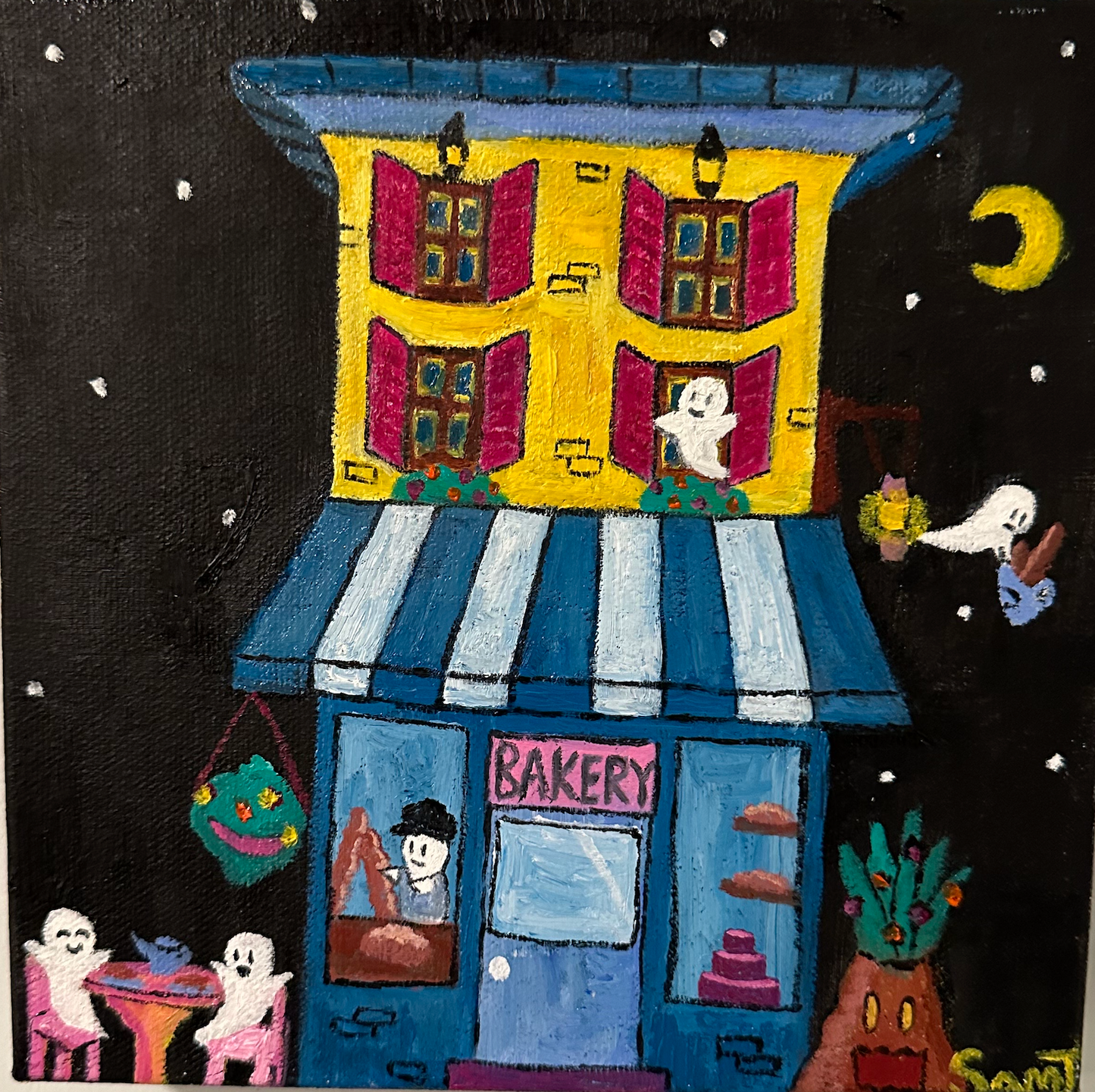 EQOP-Y] SAM JUNG - Original Painting - Ghost Bakery Fantasy