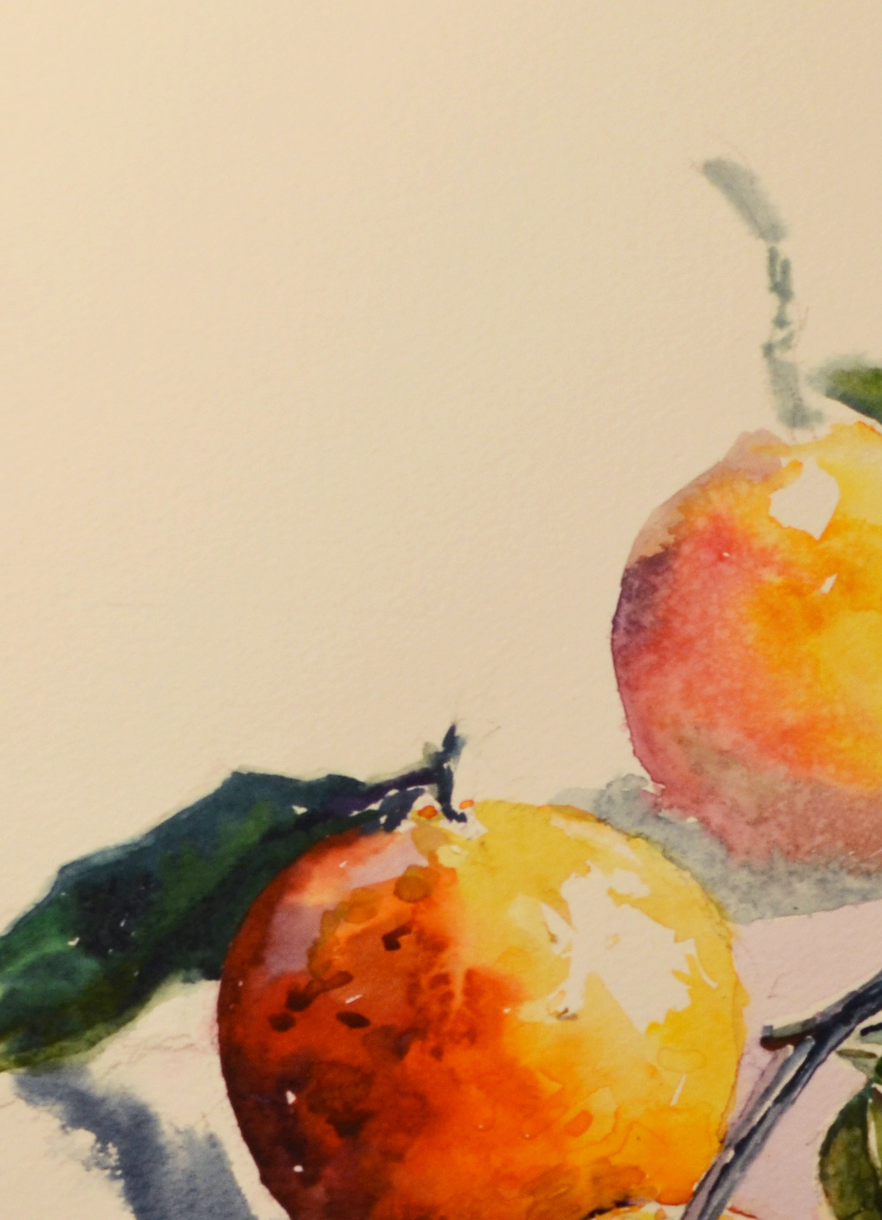 EQOP-T] JAY JACK JUNG (1955) - Original Painting - Still Life Fresh Fruit Oranges