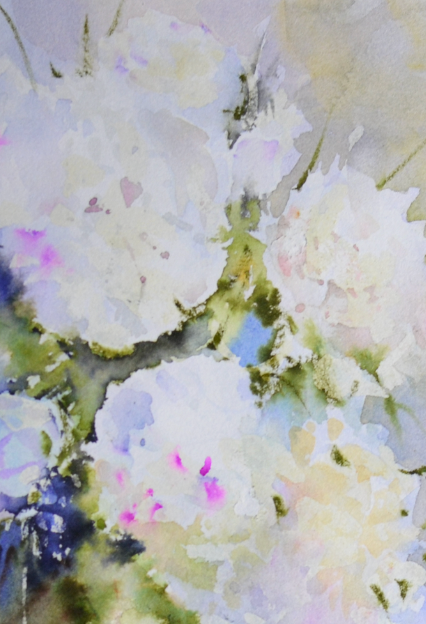 EQOP-R] JAY JACK JUNG (1955) - Original Painting - Impressionism Flower Vase Watercolor Painting