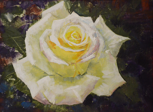 EOPR] JAY JACK JUNG (B. 1955) Original Artwork - Impressionism Rose Flower Painting