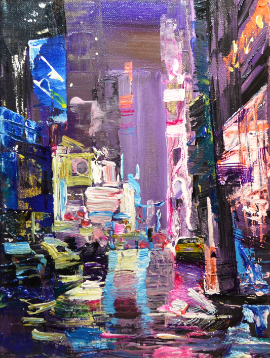 EOPC] JAY JACK JUNG (B. 1955) Original Artwork - Expressionism New York Cityscape Painting