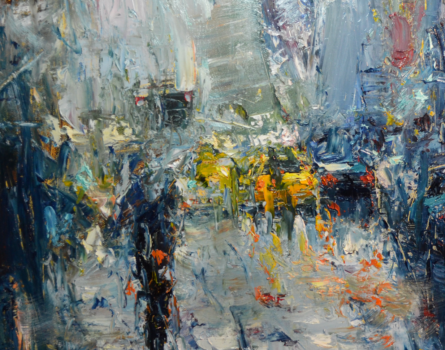 EOPC] JAY JACK JUNG (B. 1955) Original Artwork - Abstract Expressionism New York City Cityscape Painting