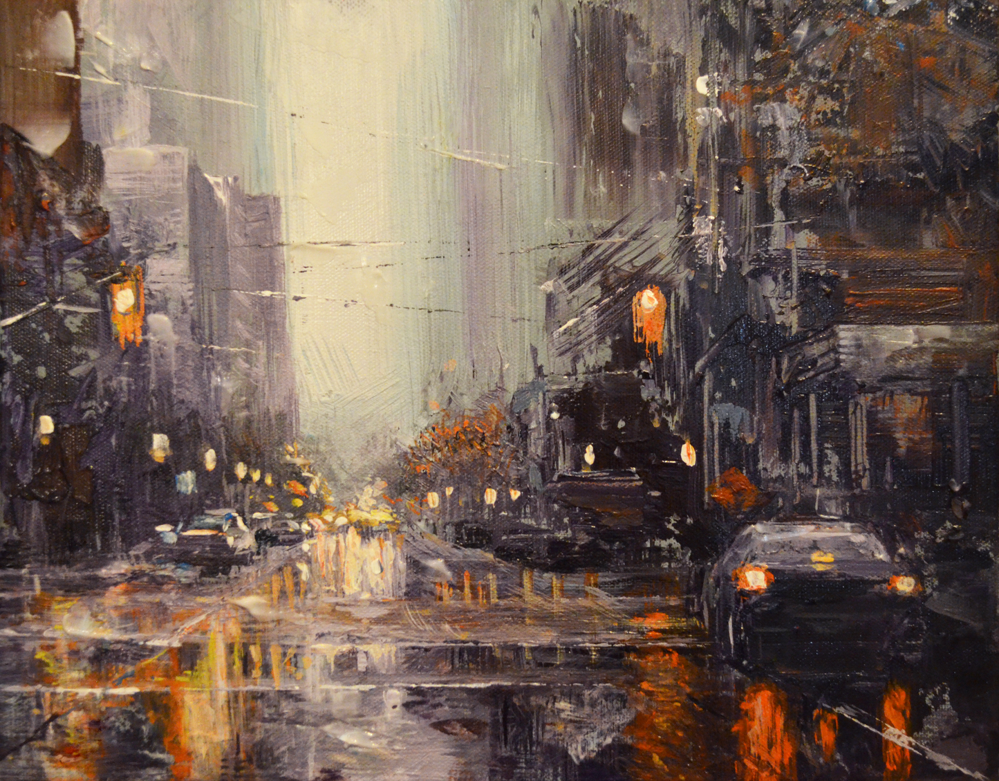 EOPC] JAY JACK JUNG (B. 1955) Original Artwork - Impressionism New York City Cityscape Painting