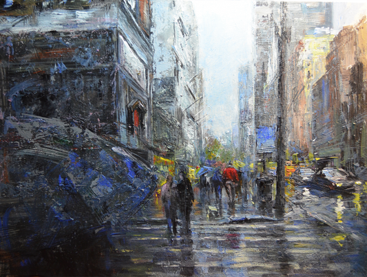 EOPC] JAY JACK JUNG (B. 1955) Original Artwork - Impressionism New York City Cityscape Painting