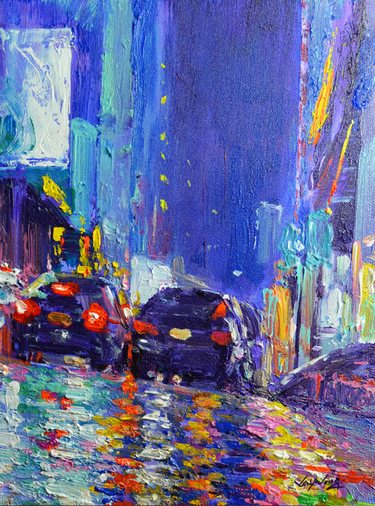 EOPC] JAY JACK JUNG (B. 1955) Original Artwork - Impressionism New York Cityscape Painting