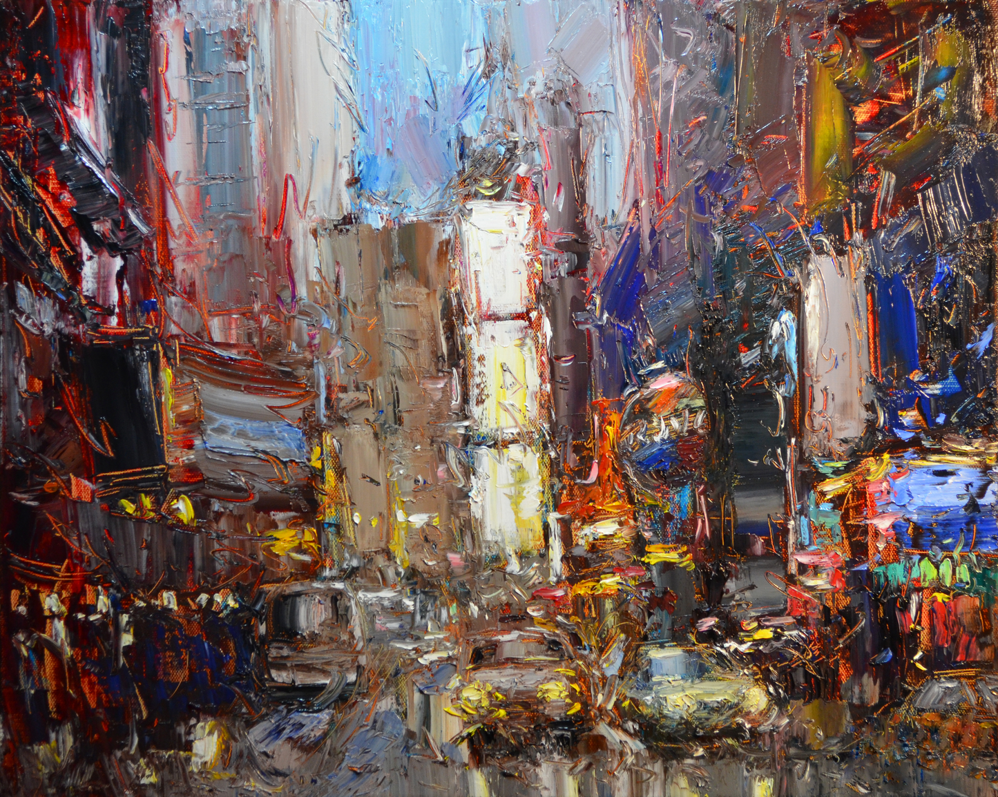 EOPC] JAY JACK JUNG (B. 1955) Original Artwork - Expressionism New York City Cityscape Painting