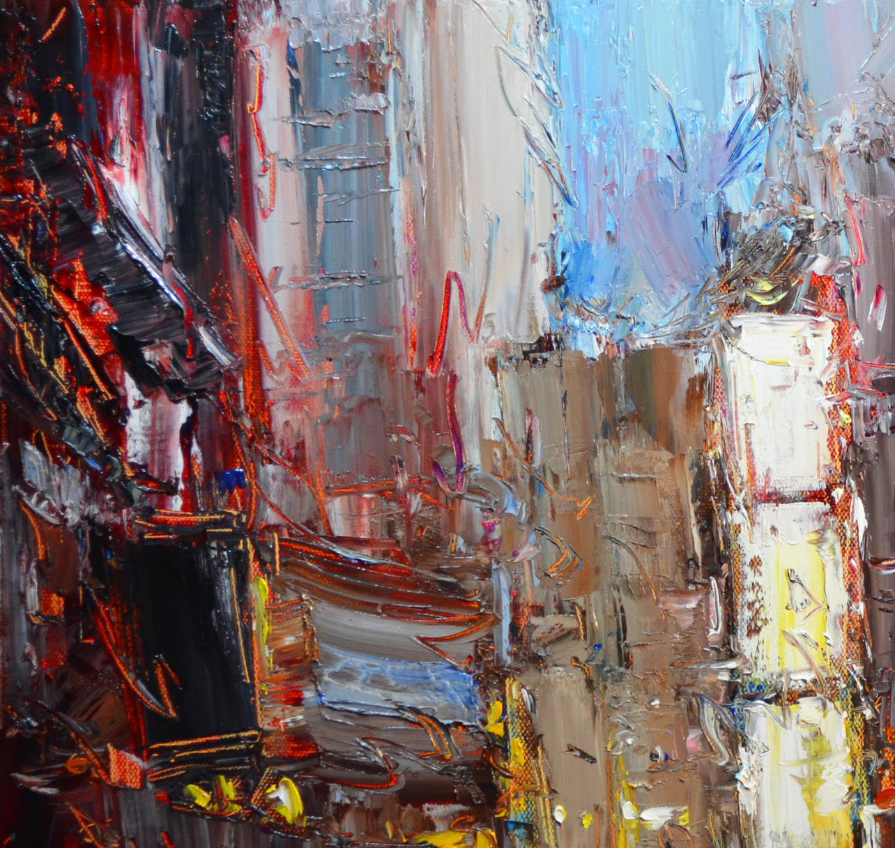 EOPC] JAY JACK JUNG (B. 1955) Original Artwork - Expressionism New York City Cityscape Painting