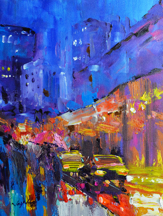 EOPC] JAY JACK JUNG (B. 1955) Original Artwork - Impressionism New York Cityscape Painting