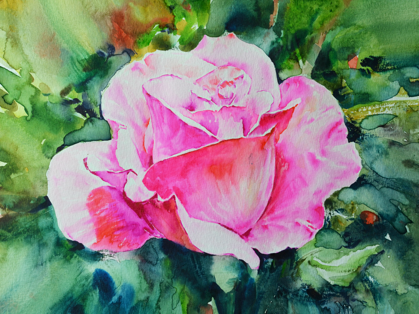 EOPR] JAY JACK JUNG (B. 1955) Original Artwork - Impressionism Pink Rose Flowers Painting