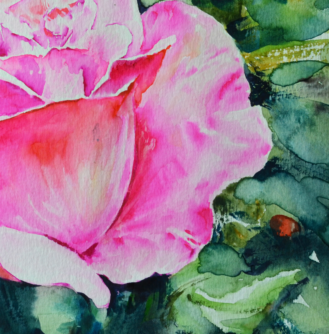 EOPR] JAY JACK JUNG (B. 1955) Original Artwork - Impressionism Pink Rose Flowers Painting