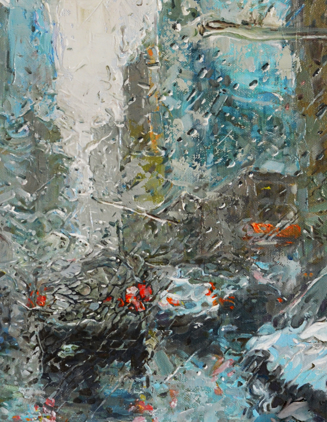 EOPC] JAY JACK JUNG (B. 1955) Original Artwork - Expressionism New York Cityscape Painting