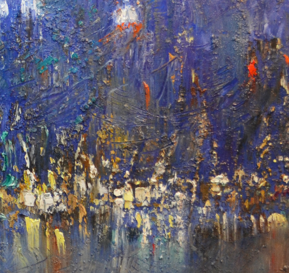 EOPC] JAY JACK JUNG (B. 1955) Original Artwork - Abstract Expressionism New York City Cityscape Painting