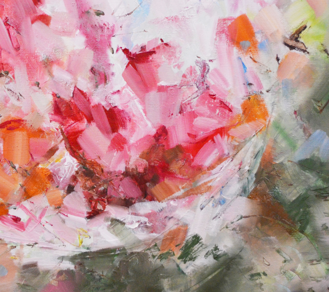 EOPR] JAY JACK JUNG (B. 1955) Original Artwork - Abstract Expressionism Spring Flowers Painting