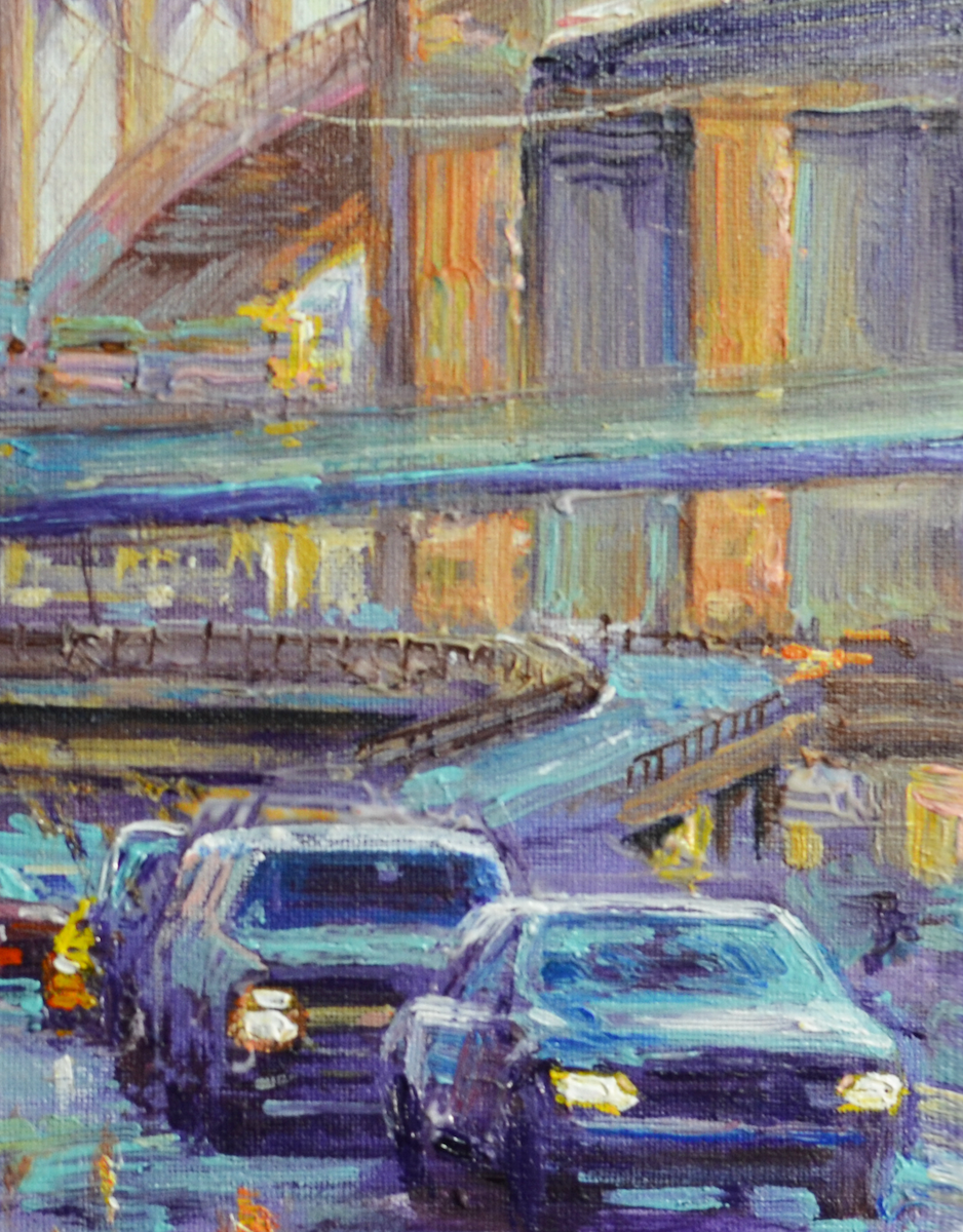 EOPC] JAY JACK JUNG (B. 1955) Original Artwork - Impressionism New York Cityscape Painting