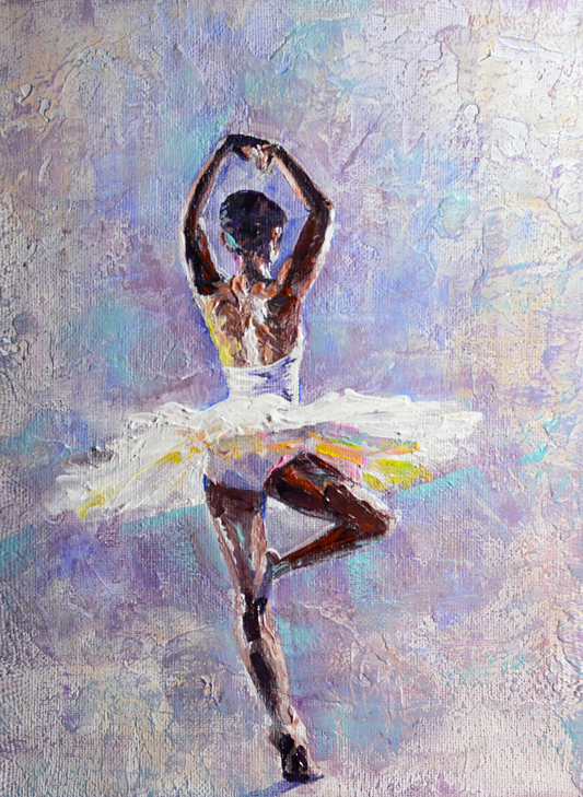 EOPF] EUN - Original Painting - Expressionism Ballerina Figure Acrylic Painting