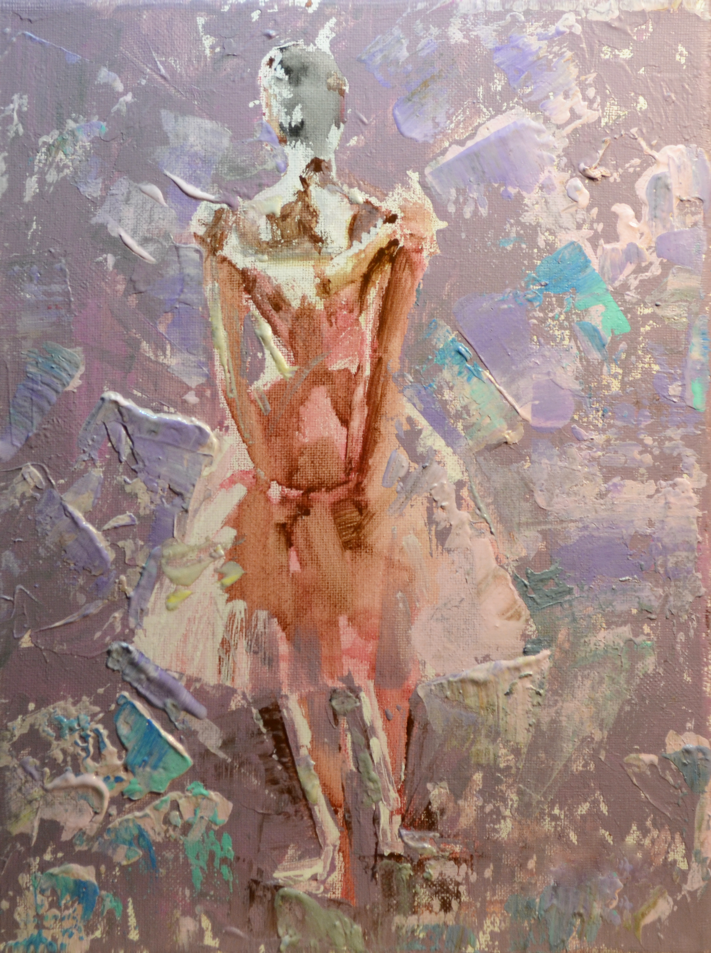 EOPF] EUN - Original Painting - Abstract Expressionism Ballerina Figure Acrylic Painting