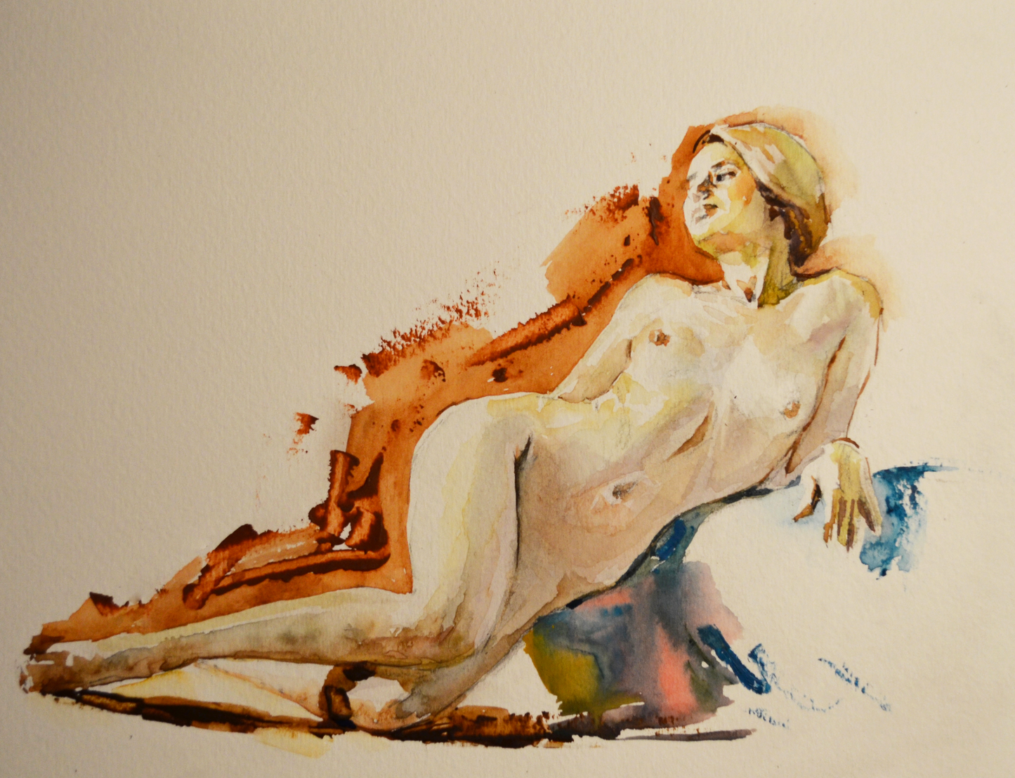 EOPN] JAE - Original Painting - Expressionism Nude Model Figure Watercolor Painting