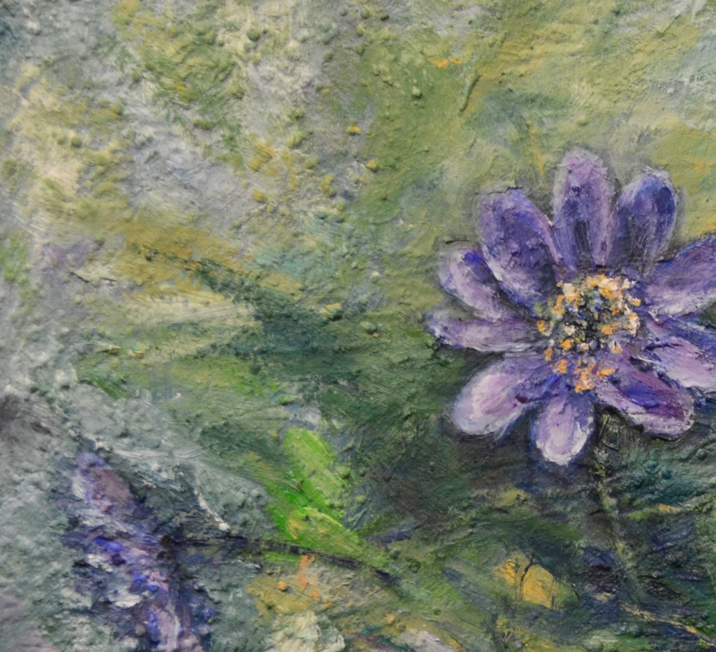 EOPR] MEE JUNG - Original Painting -  Impressionism Purple Spring Flowers