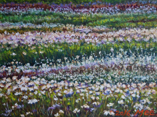 EOPL] MEE JUNG - Original Painting -  Impressionism Spring Flower Field Landscape