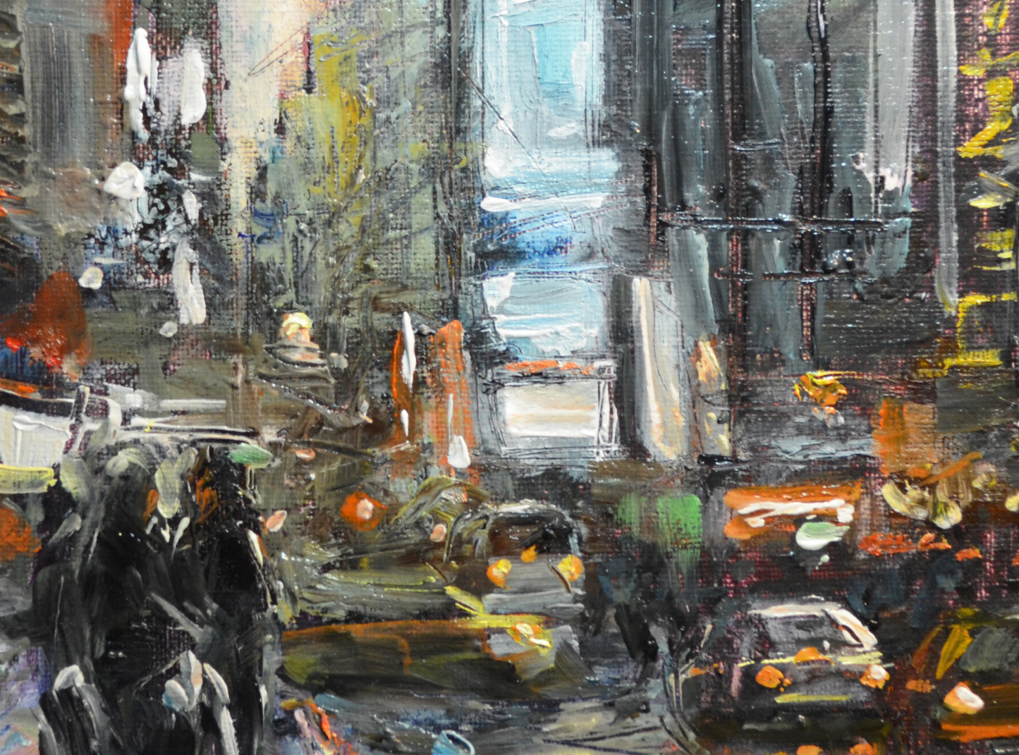 EOPC] JAY JACK JUNG (B. 1955) Original Artwork - Expressionism New York City Time Square Cityscape Painting