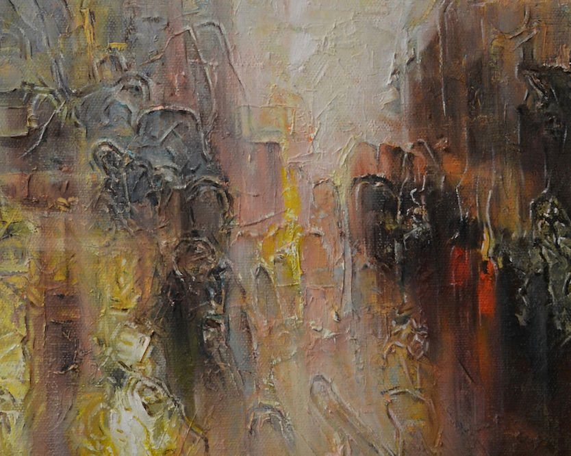 EOPC] JAY JACK JUNG (B. 1955) Original Artwork - Abstract Cityscape Painting