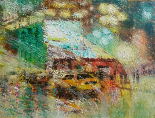 EOPC] JAY JACK JUNG (B. 1955) Original Artwork - Expressionism New York Cityscape Painting